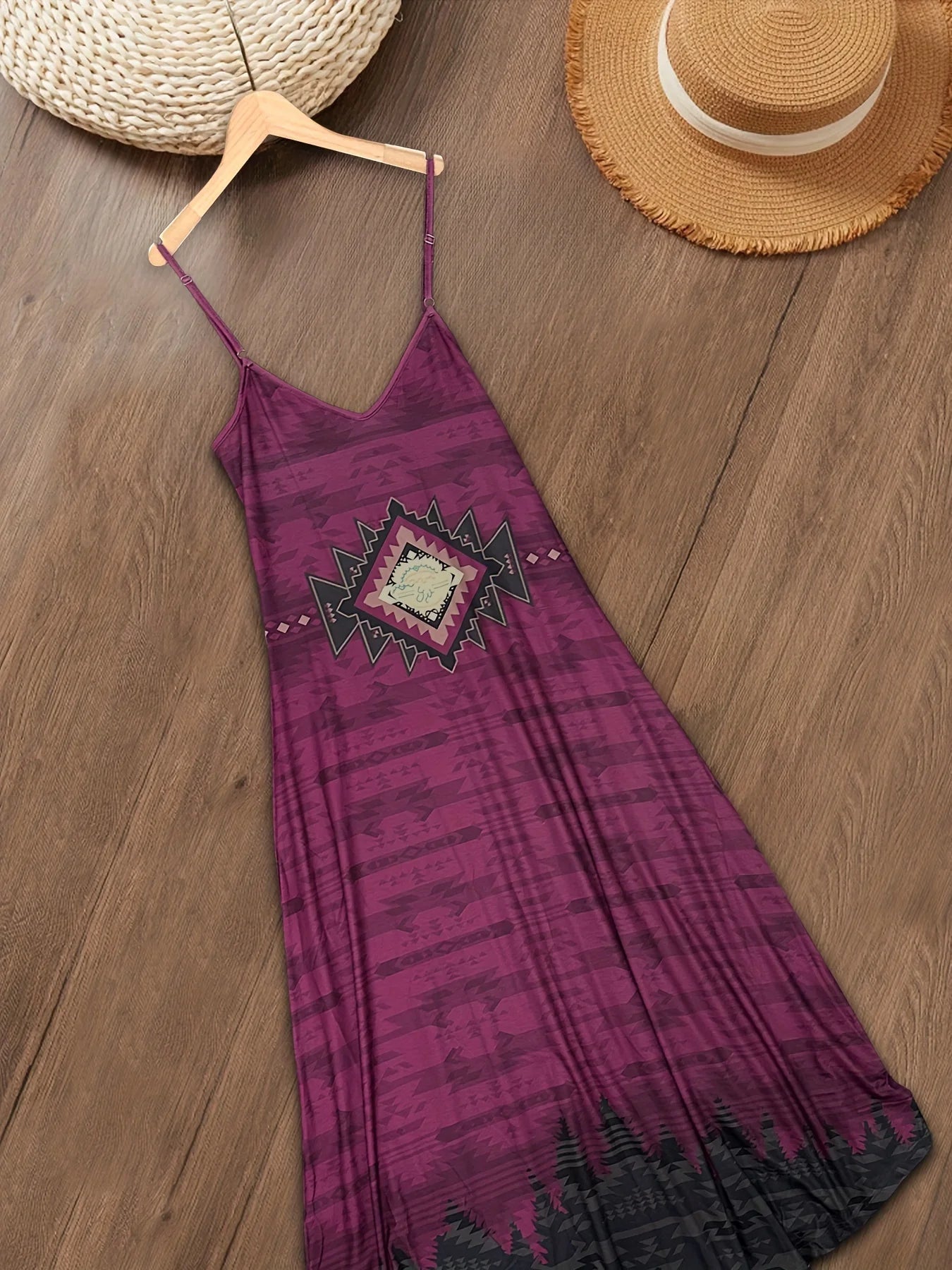 فساتين أزياء نسائية فساتين مطبوعة على الطراز الغربي فساتين مطبوعة على الطراز الغربي بفتحة رقبة على شكل حرف V