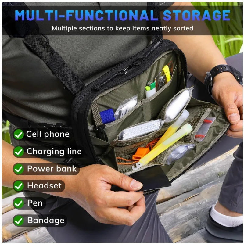 Lightweight running hydration vest backpack Outdoor sports waterproof chest bag Ideal for hiking cycling hunting mountaineering