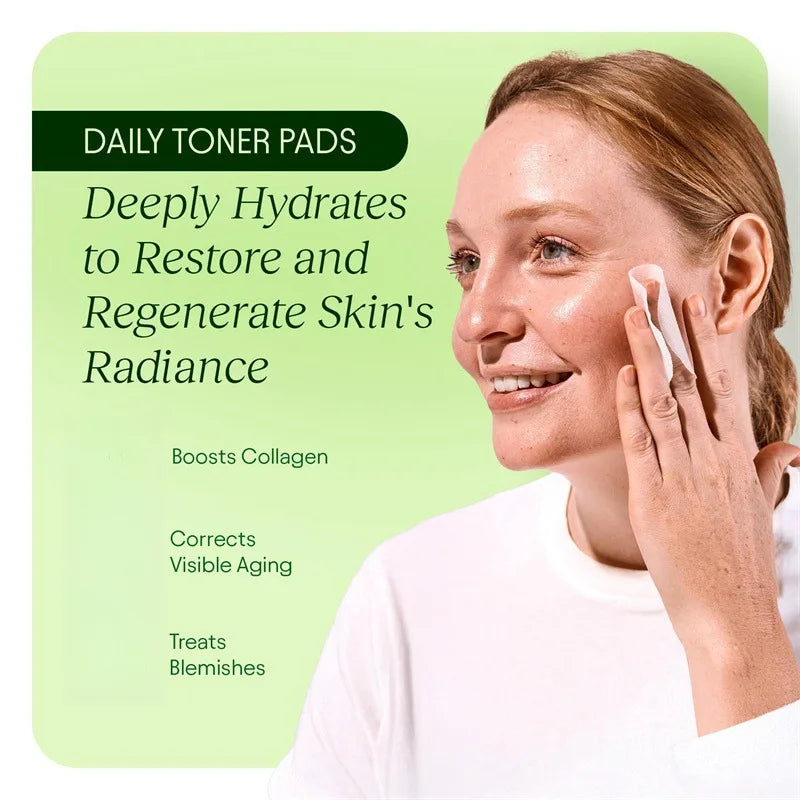 Skincare Anti-Aging, Dark Spot & Wrinkle Minimizing Toner Pads with Snail Mucin, Centella Asiatica, Niacinamide, Peptide Complex