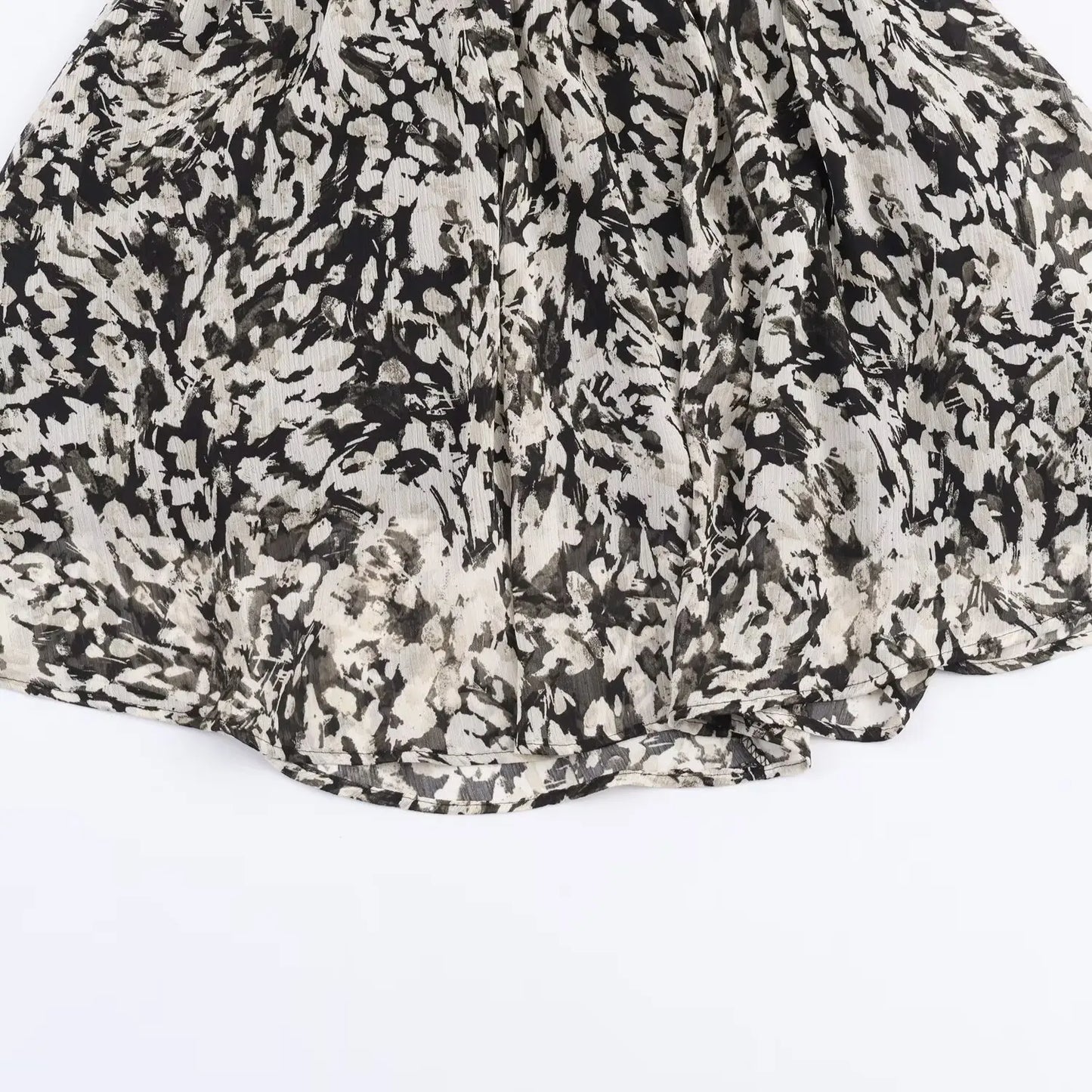 Women Fashion Printed Dress With Belt female Mini Dress Ruffles Short Dresses lady V-neck Long Sleeve Dress Elegant Party Dress