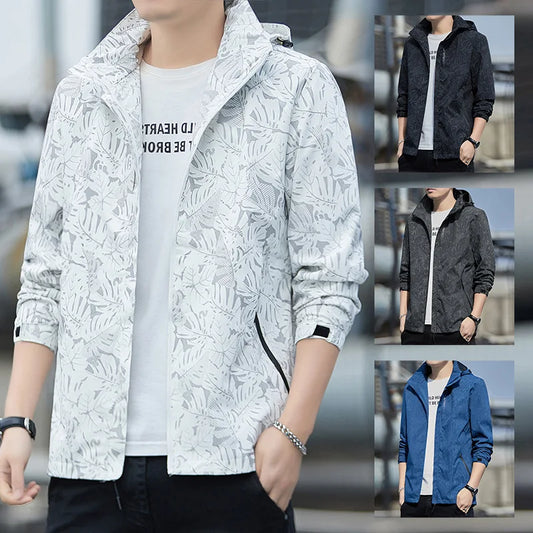 Sport Coat Men's New Style Casual Waterproof Outdoor Jacket for Spring Fashion Print Men's Clothing Outdoor Jacket for Men With