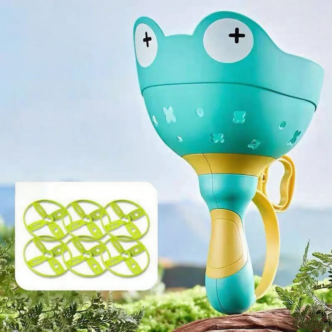 ألعاب خارجية للأطفال من عمر 3 إلى 8 سنوات - لعبة مطاردة قاذفة الصحن الطائر، آلة الصحن الطائر، نشاط عائلي في الفناء الخارجي