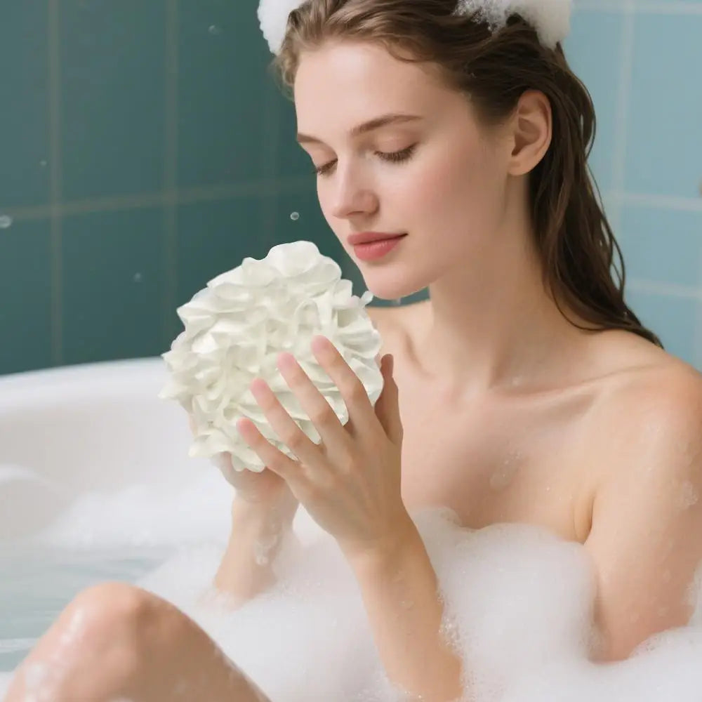 Bath Sponge 2 In 1 Body Sponge With Soap Pouch Multifunctional Bathroom Accessories For Skin Care Daily Use Travel Spa