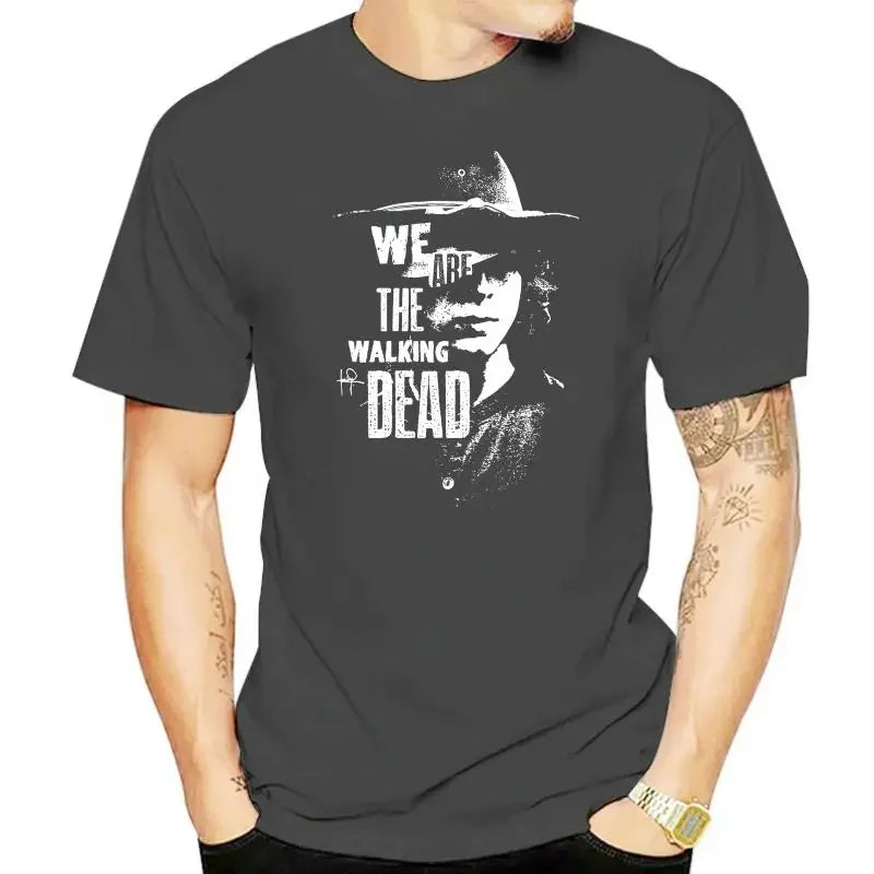 Fashion 2022 We Are The Walking Dead Carl Grimes Mens T-shirt  T Shirts  Graphic Tee T Shirts men clothing  harajuku