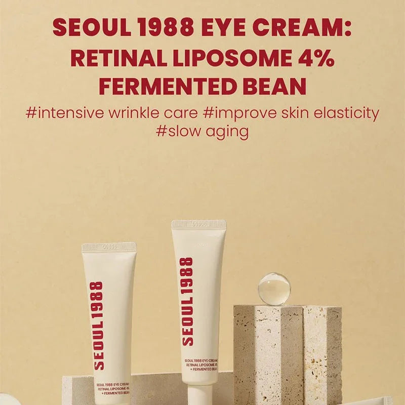 Korean Skin Care Set Seoul 1988 Eye Cream Snail Mucin Skincare Set Facial Sunscreen Cream Vitamin C Moisturizing Firming Essence