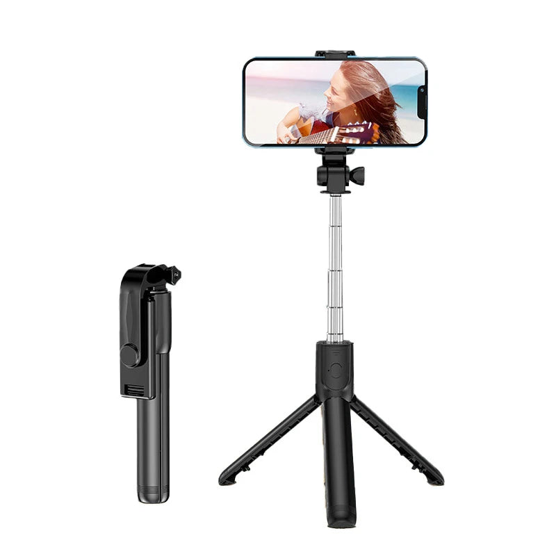 H1 Wireless Bluetooth Selfie Stick tripod monopod stand Phone holder for Outdoor travel 3 IN 1