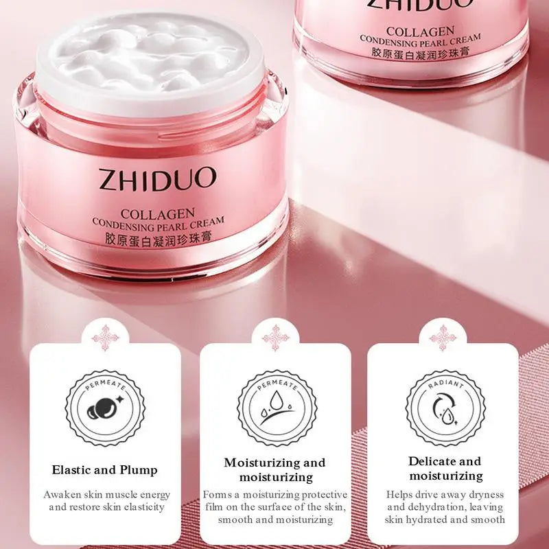 Collagen Moisturizing Pearl Cream Facial Moisturizer Face Care Product Deep Moisturizing Skin Softening Moisturizing Cream