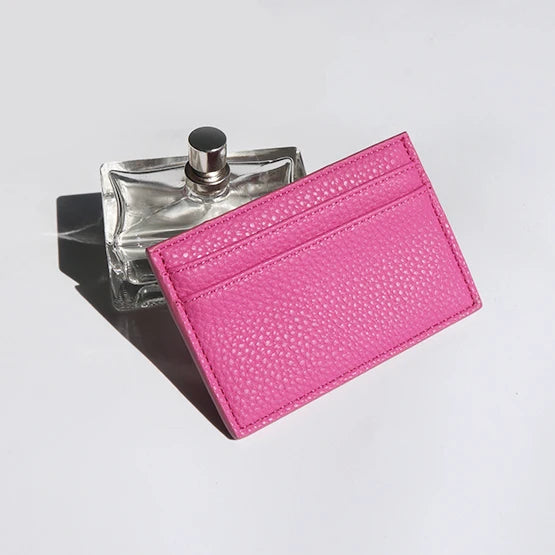 محفظة بطاقات رفيعة مخصصة من جلد البولي يوريثان محفور عليها الأحرف الأولى بتصميم فاخر وحقيبة بطاقات شخصية للنساء والرجال ومحفظة عملات معدنية للبيع بالجملة