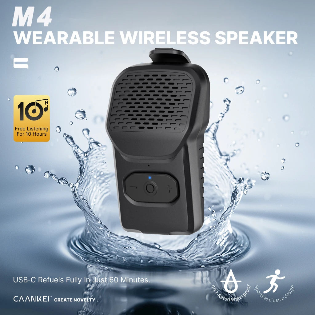 Bluetooth Wireless Wearable Speakers Waterproof IPX7 Outdoor Sports Speaker Mini Sound Microphone Built-in Mic Call Sound Box