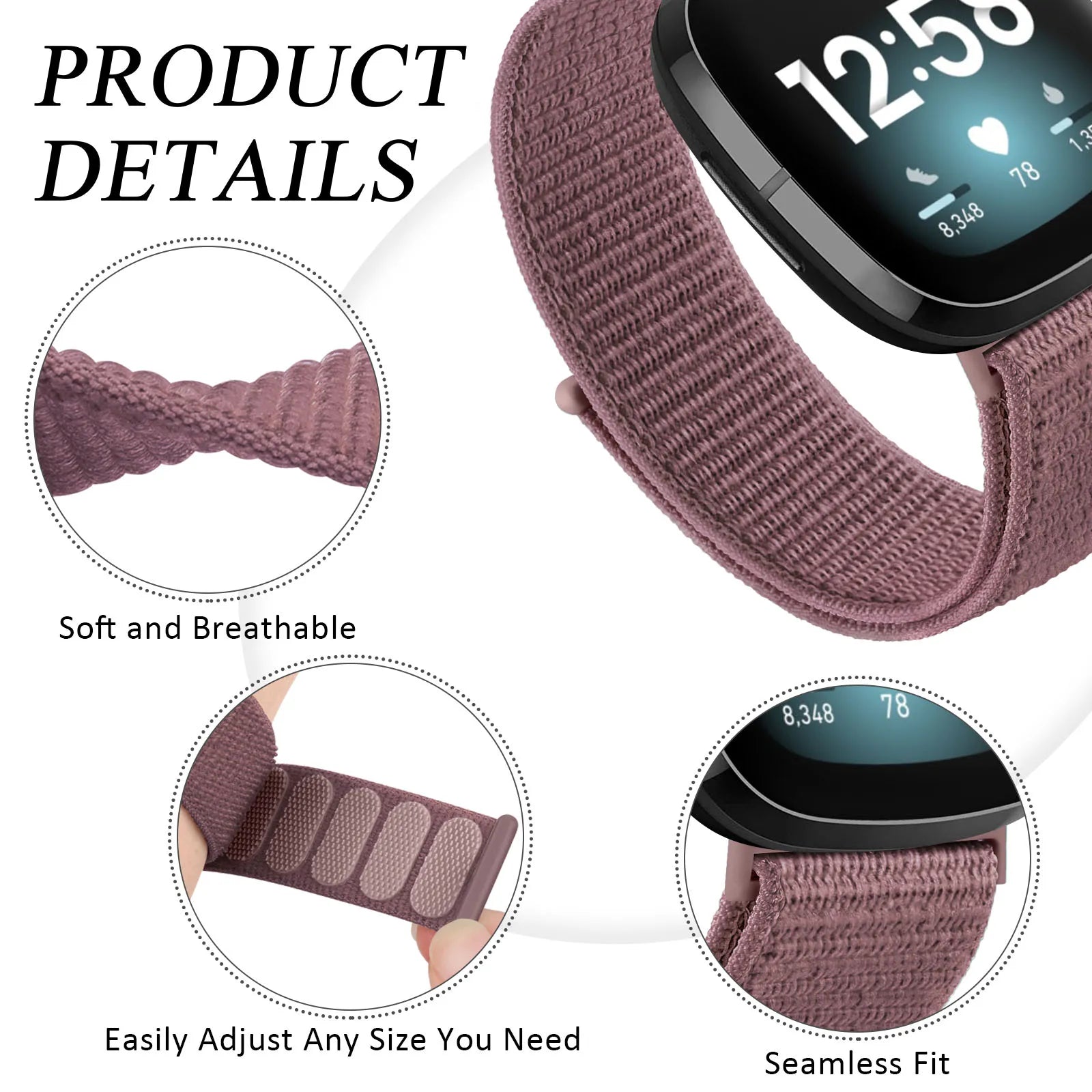 Nylon Watch Band For Fitbit Versa 3/Versa 4/Sense/Sense 2 Strap Sport Bracelet Wristband replacment For Fitbit Sense Smart watch SwiftNest