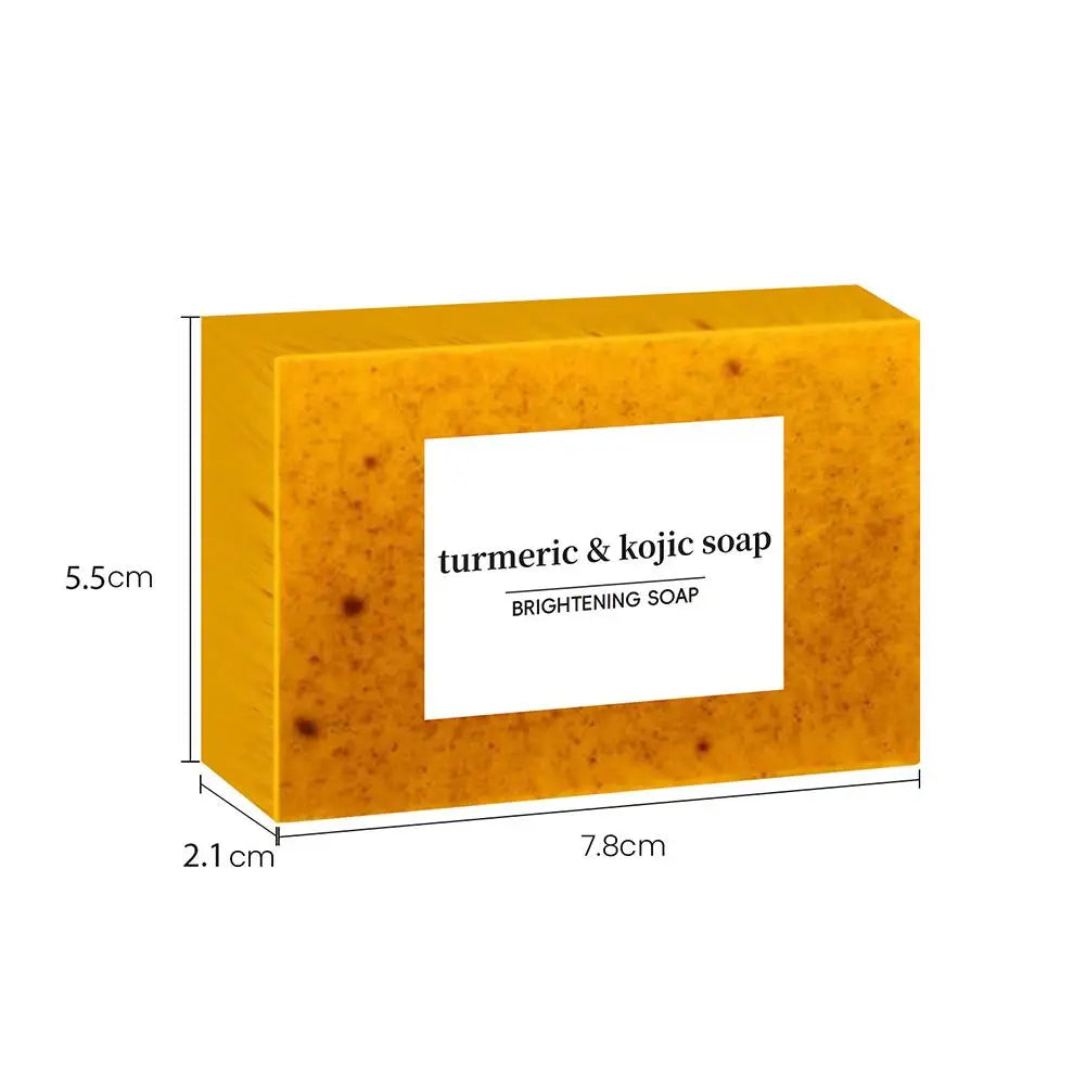 100g Turmeric Hand Made Soap, Lemon Kojic Acid Soap, Shower and Facial Soap  Deep Cleaning For Face Body Skin Care