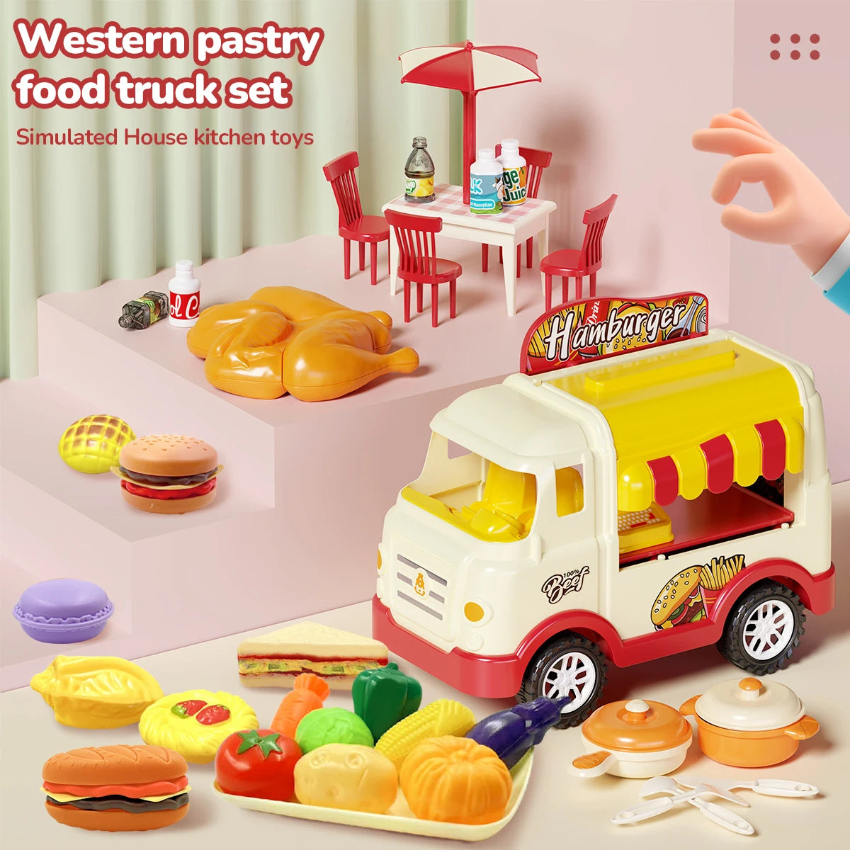 Kids Pretend Play House Simulation Kitchen Appliances Playset Juicer Mixer Vacuum Toaster Set Household Educational Toys Xmas