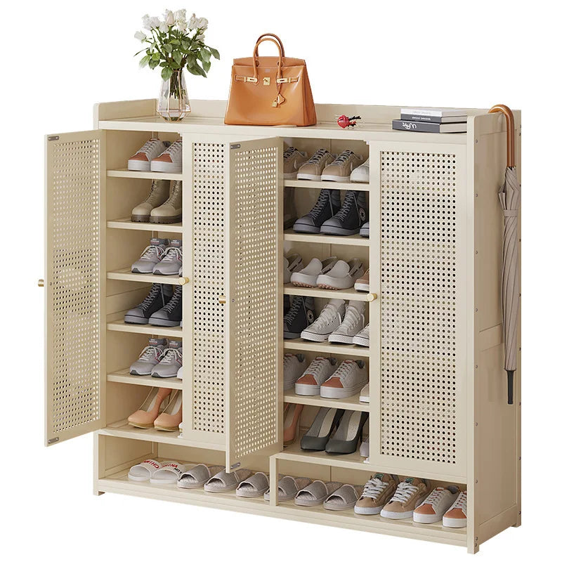 Home shoe cabinet multi-layer large-capacity shoe rack dustproof and breathable entrance storage cabinet
