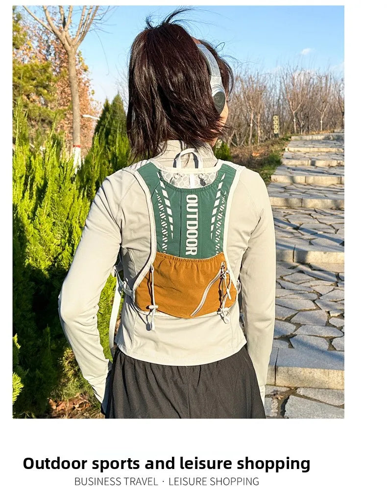 سترة حقيبة مياه رياضية خفيفة الوزن للاستخدام في الهواء الطلق مناسبة لأي استخدام لحقيبة مياه رياضية خارجية سترة تخزين مياه محمولة قابلة للتنفس