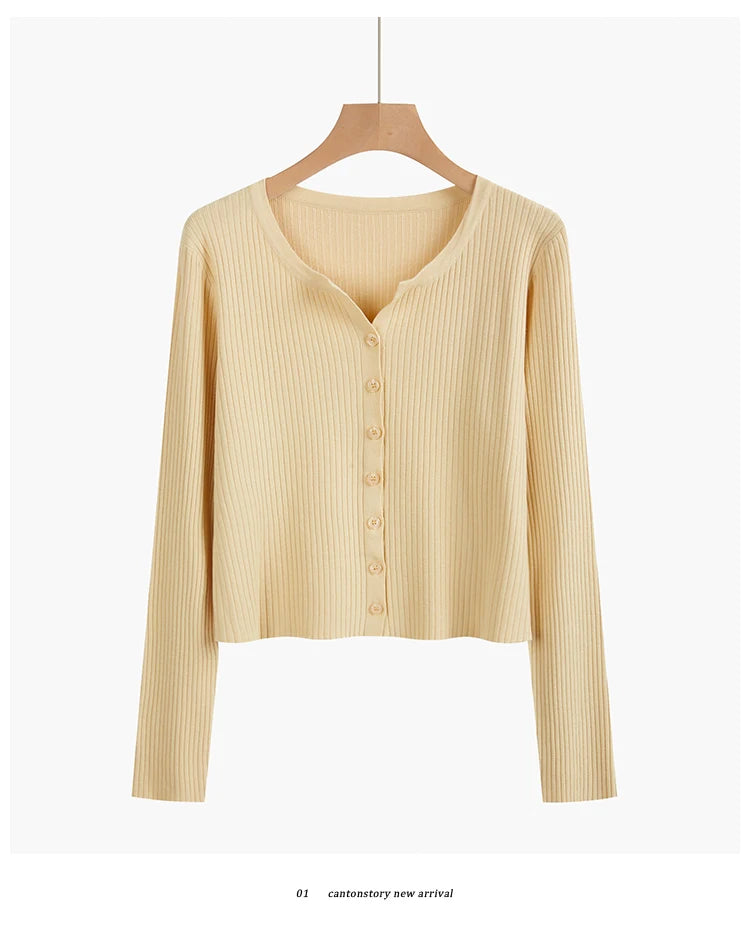 2025 Fashion Women Sweater Female Cardigan Thin Outerwear Short Short Design Sweater Long-sleeve Small Cape Blusa Feminina