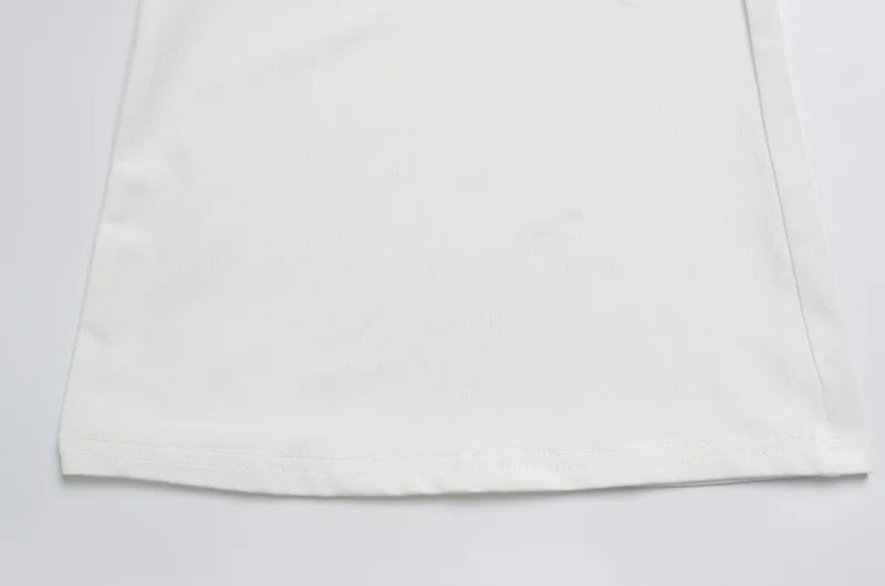 Women's Fashion Short Sleeve Pants Set Chic Tight Zipper Top Straight Leg Low Waist Trousers Casual Streetwear Commute Outfit