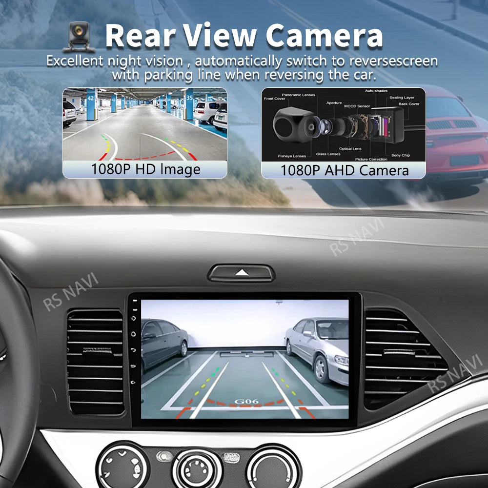 Android 15 For KIA Morning 2 picanto 2011-2017 LHD 2K QLED Android Car Radio Multimedia Video Player GPS Stereo CarPlay