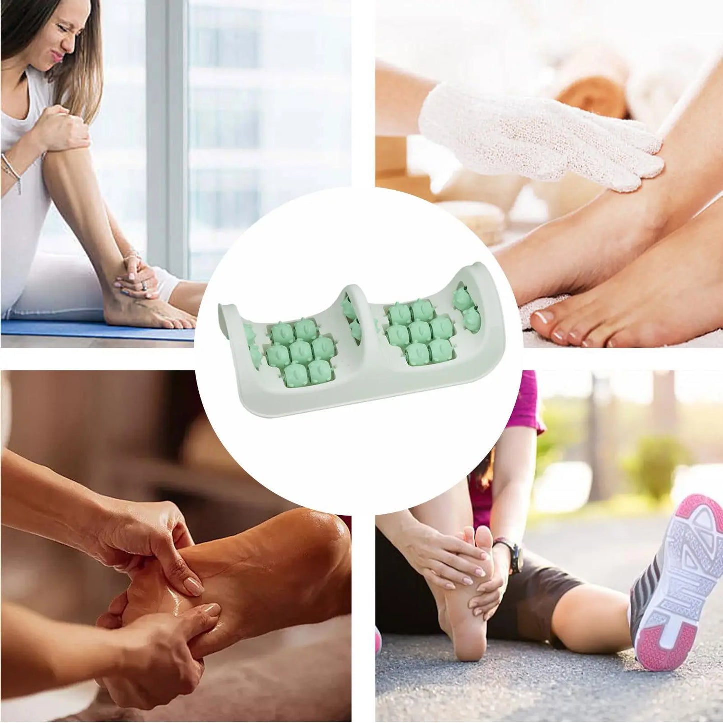 Foot Massager Roller Muscle Recovery Trigger Point Reflexology Board for Heel Pressure Relief Wellness Health Dad Mom