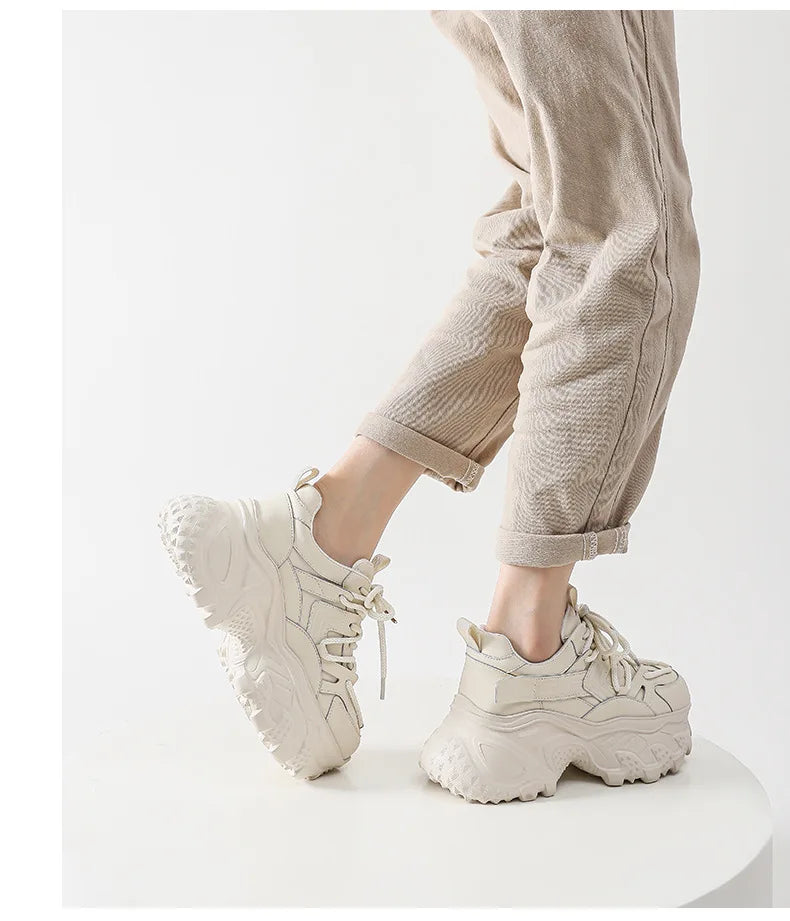 New Thick soled Dad Shoes Women's Versatile Casual Shoes with Strap Up Height Increase Lightweight Versatile Women's Shoes