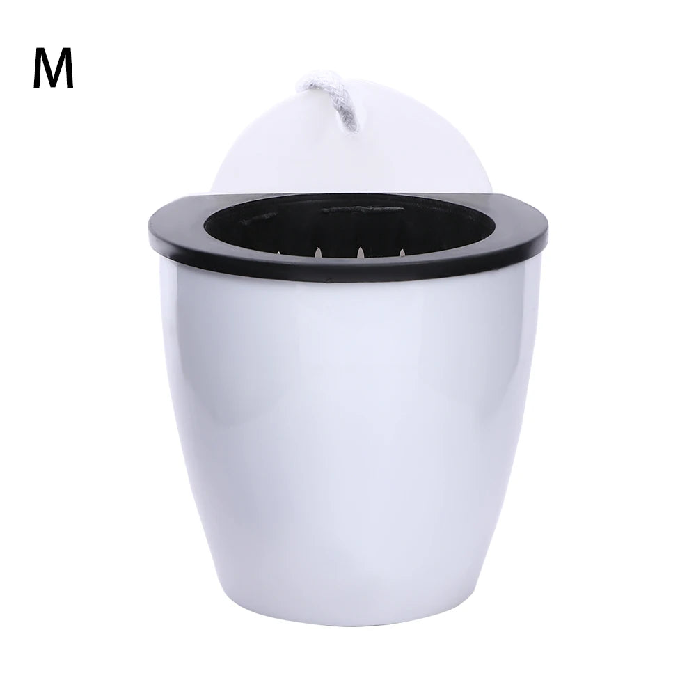 ديكور الحديقة سلة معلقة ذاتية الري وعاء زهرة وعاء النبات