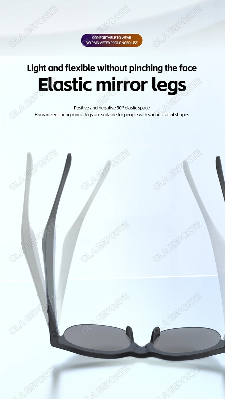 2025 New Smart Glasses Headset 2-in-1 UV Protection Portable Music Sunglasses with Microphone HD Voice Call Smart Sunglasses Men