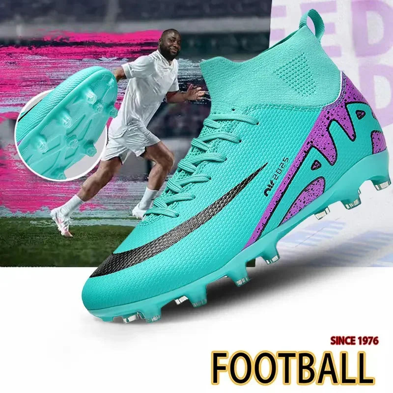 Indoor Competition Football Shoes Outdoor Grass Anti Slip Sports Shoes Light Breathable Casual Shoes Traning Sneakers Teenagers
