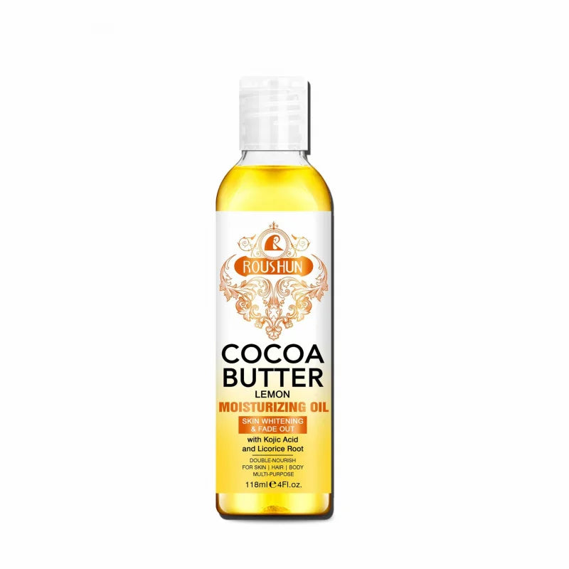 118ML Cocoa Butter Body OILlSkin care oil moisturizes and nourishes skin large capacity full body essential oil