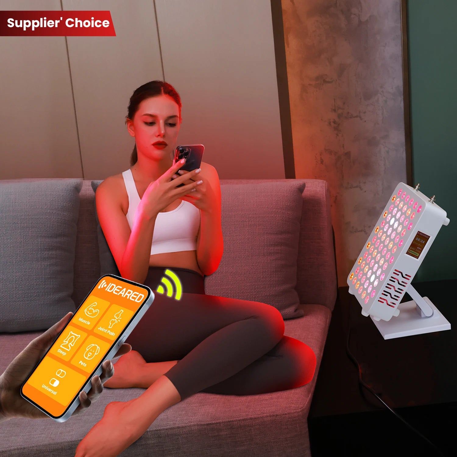 9Spectrum 5W Dual Chip Infrared Therapy Panel Light Lamp LED Home Light Therapy APP Controlled for Health And Wellness
