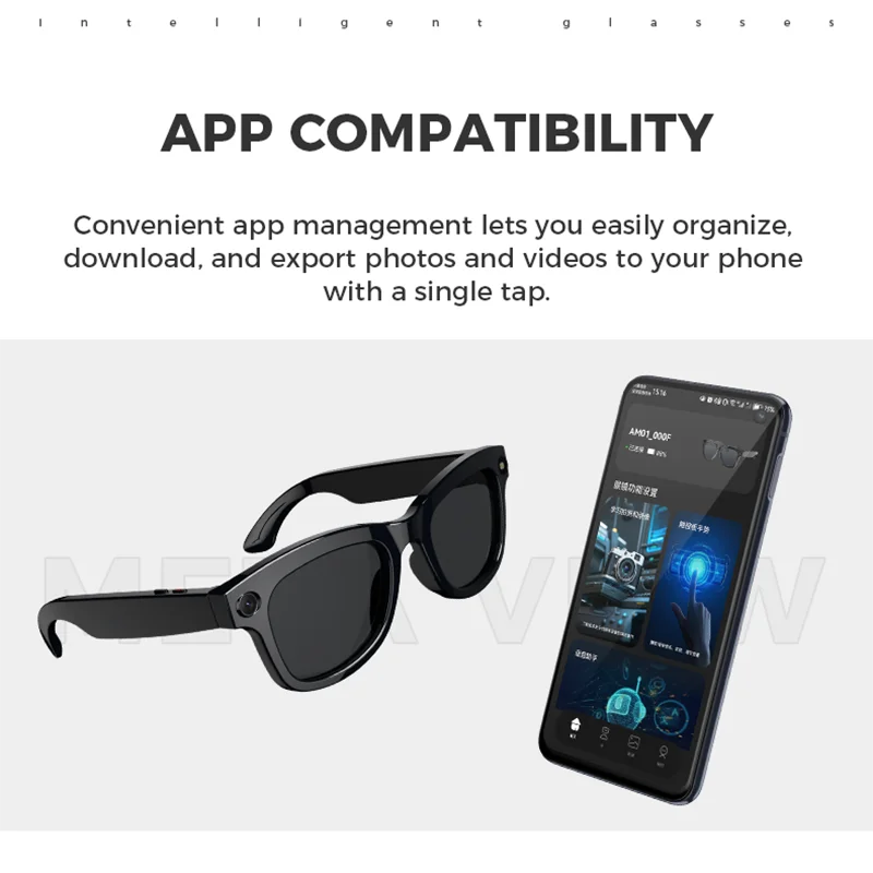 New Technology Bluetooth Call Smart Glasses 2025 Video Recording Camera Sunglasses VR Headset AI Translation Lens for Man Woman