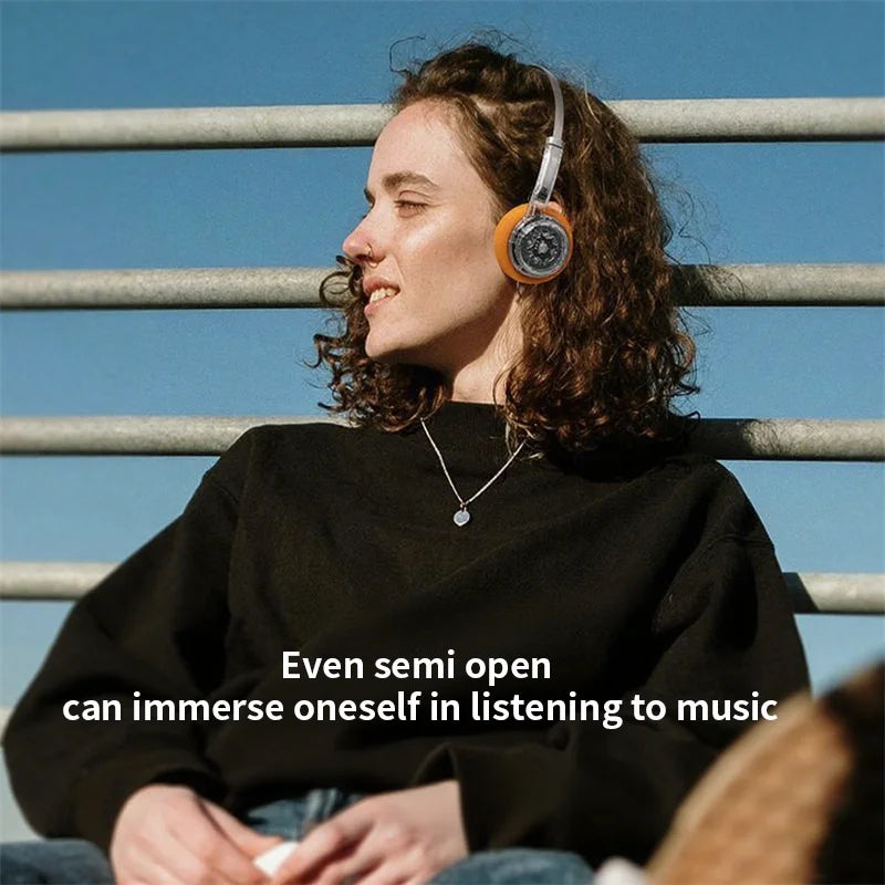 Bluetooth Headset Light Weight Retro Style Rechargable Small Head Long Battery Life Rotary Switch Headphone Cool Beautiful