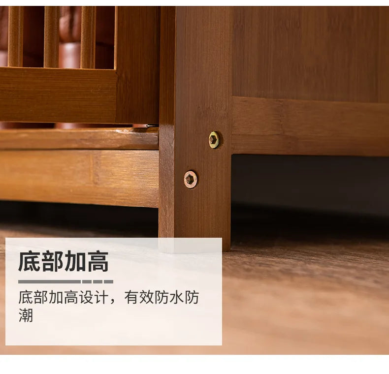 Household Dust-proof Shoe Cabinet Simple Shoe Rack Multi-layer Storage Rack Solid Wood Entrance Storage Storage Cabinet