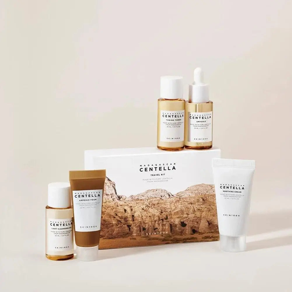 Moisturizing Makeup Korean Asiatica Skincare Travel Set Facial Whitening Cream Toner Cleansing Oil Cleanser Set Soothing