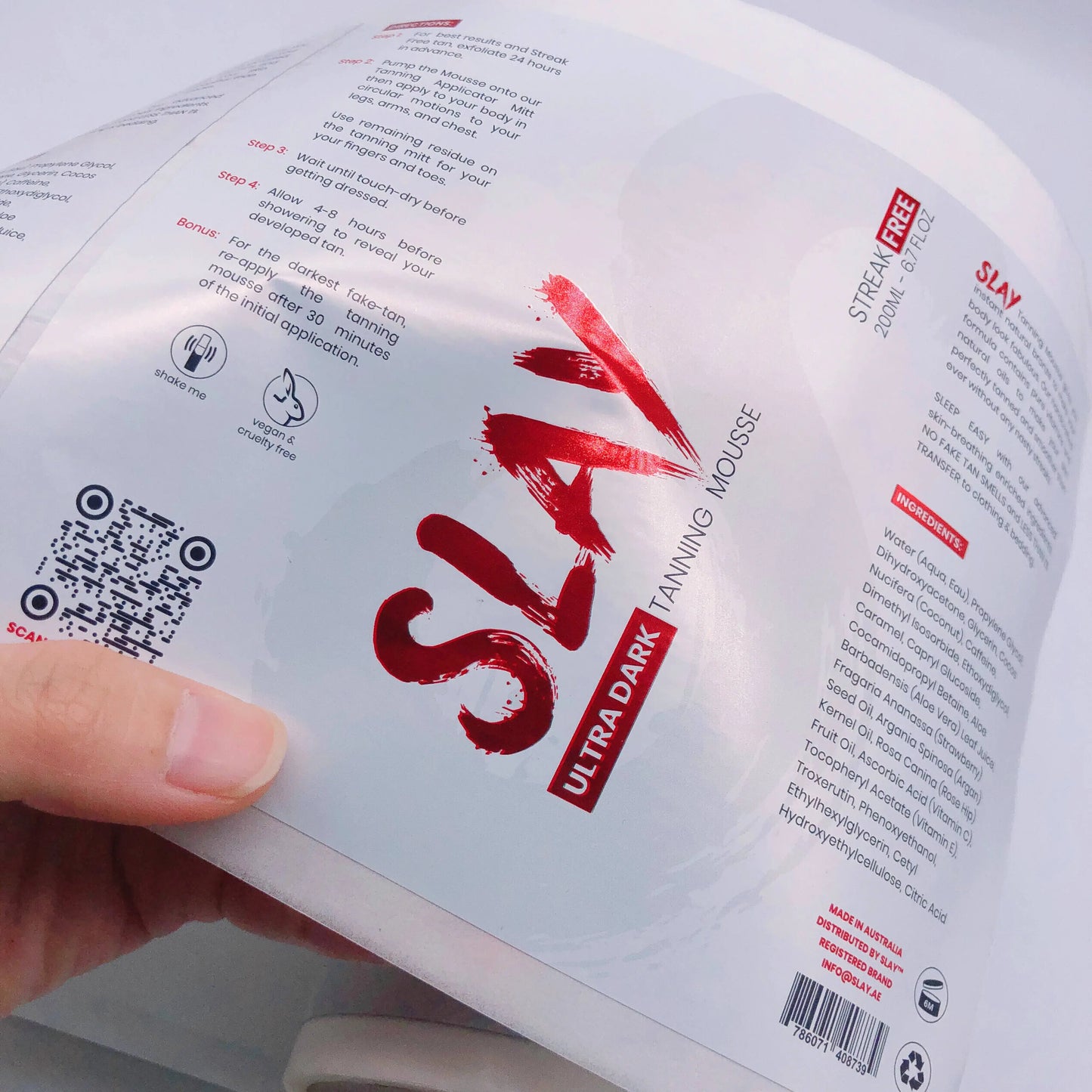 Custom Cosmetic Labeling Waterproof Oil-resistant Beauty Product Packaging Labels Personalized Skincare Labeling