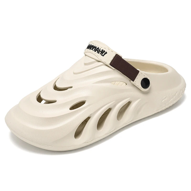 Fashion Men's Sandals Soft EVA Clogs Fashion Thick Sole Couples Beach Slippers Casual Slide Hole Shoes