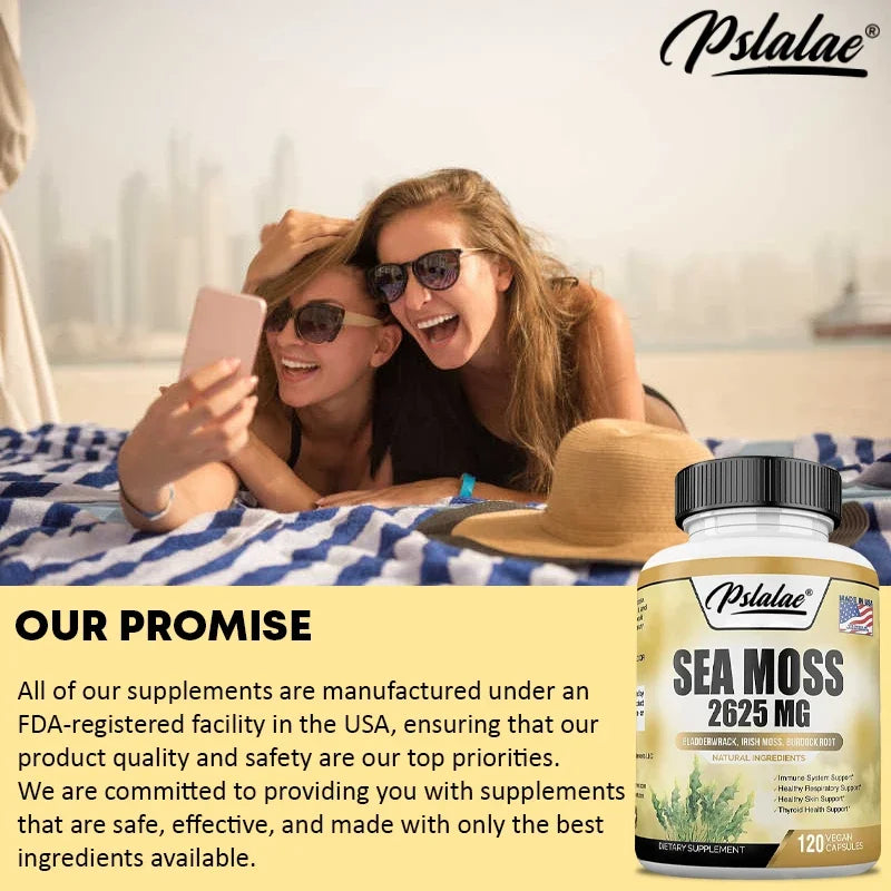 Sea Moss 2625 Mg - Supports Digestive and Immune Health, Antioxidants, Boosts Energy Levels, and Promotes Overall Well-being