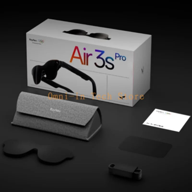 RayNeo Air 3S Pro smart AR glasses, 135-inch HD viewing, 1200Nits brightness, 3D surround sound