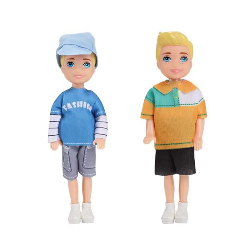 عرض ساخن كاواي 2 قطعة / مجموعة ألعاب أطفال 5 بوصة دمية طفل صغير بنات أولاد أميرة للبنات لعبة عائلية DIY أفضل هدية