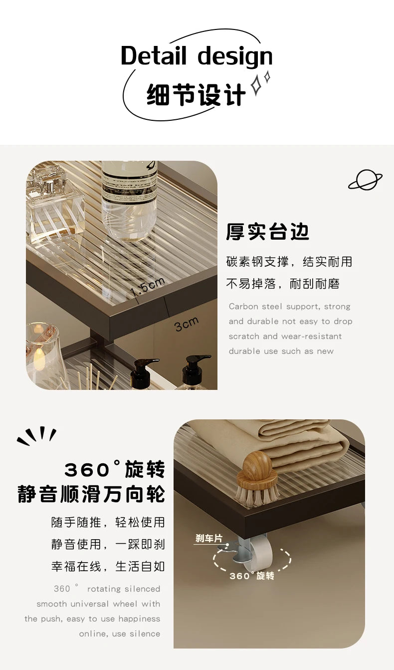 Spacious Bathroom Storage Organizer Multifunctional Floor Standing Cabinet Waterproof Freestanding for Small Gap