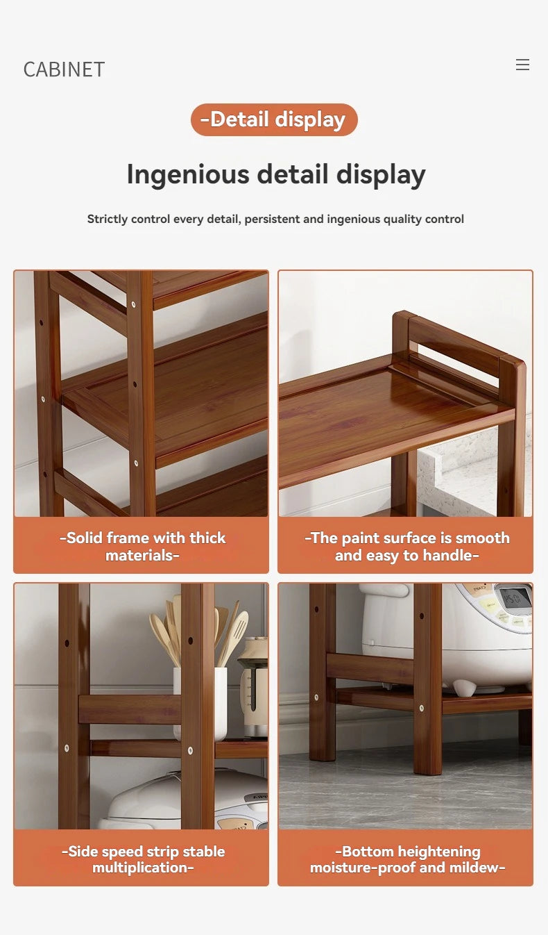 رف مطبخ، مجموعة منتجات متعددة الطبقات قائمة على الأرض، رف توابل الأواني المنزلية، وعاء وطبق للفاكهة والخضروات