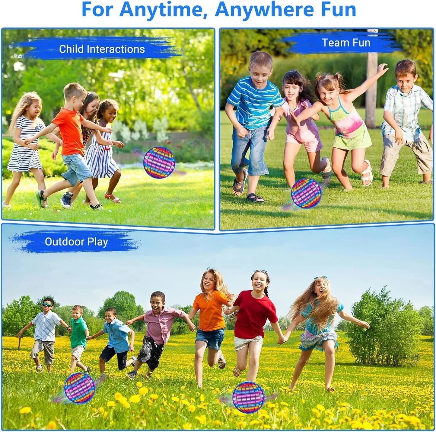 Toys For Kids Luminous Toys Flying Ball Sensing Automatic Rotation Magic Ball Children's Games Outdoor Party Toys Holiday Gifts