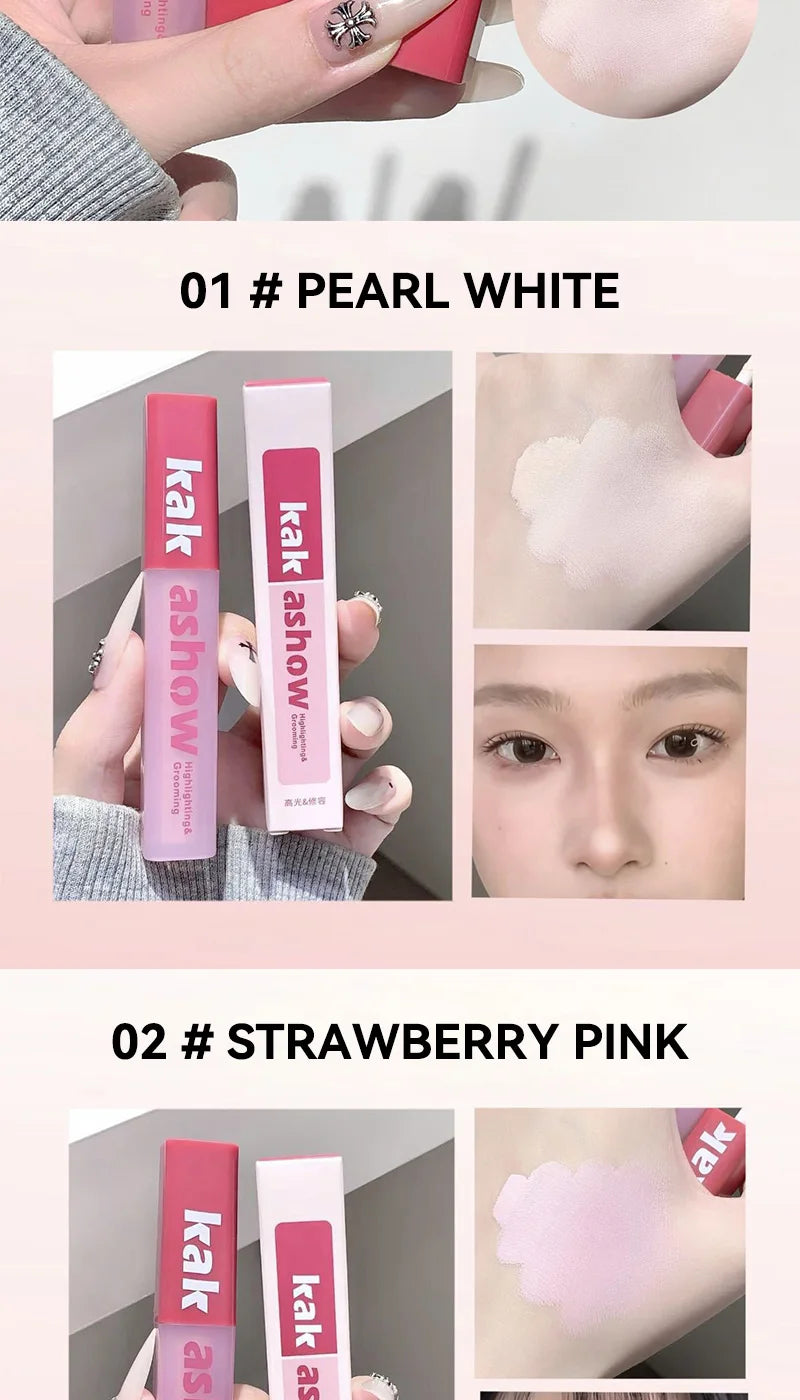 kakashow flawless beautification liquid, light and thin skin makeup, concealer highlights, natural makeup
