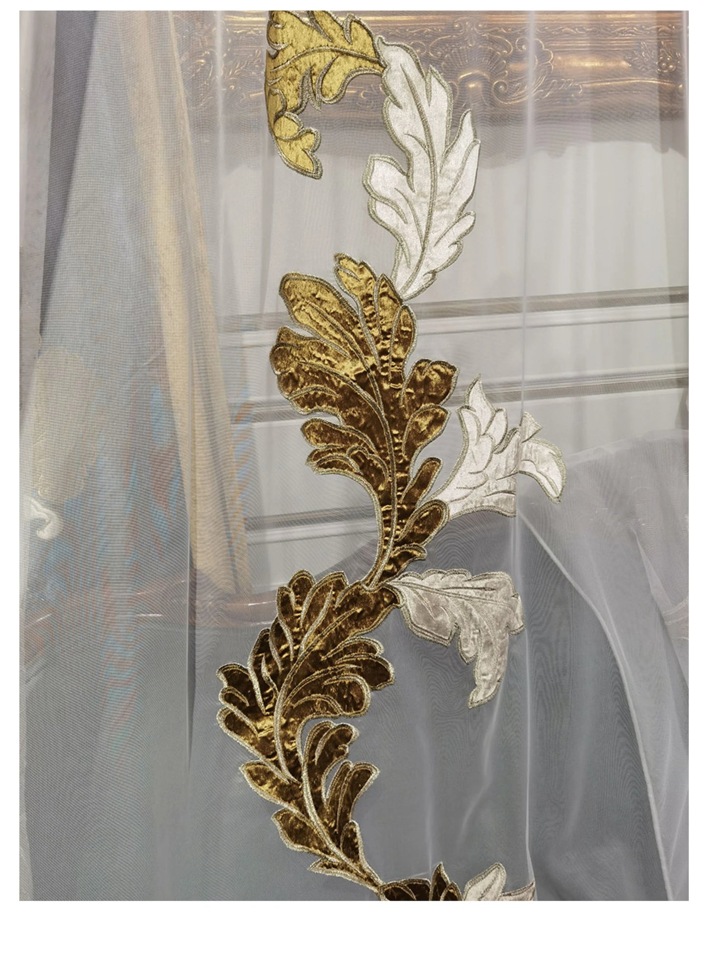 European Curtains for Living RoomCustom New High-end Villa  French Bedroom Velvet Embroidered American Cotton Wool Large Flowers