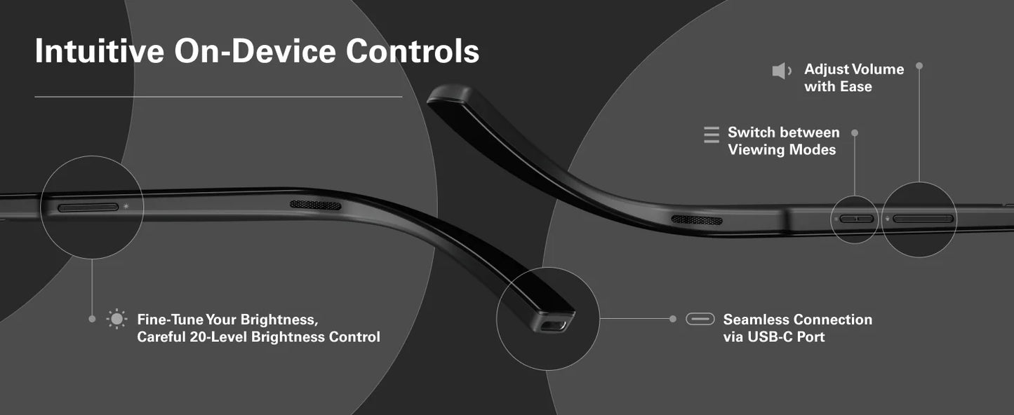 RayNeo Air 3S Pro smart AR glasses, 135-inch HD viewing, 1200Nits brightness, 3D surround sound