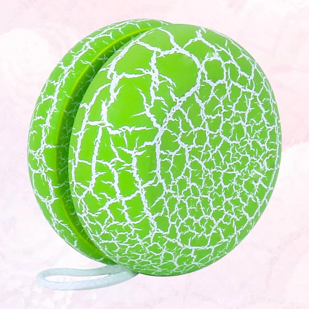 لعبة يويو صينية للأطفال، كرة لعب خارجية، يويو خشبي، رسوم متحركة، سطح ملون، آمن وناعم للأطفال الصغار