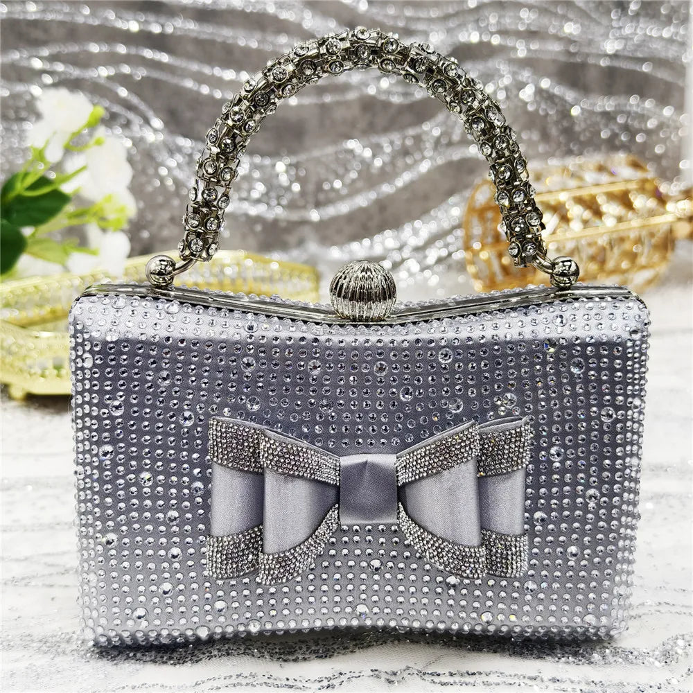 مجموعة أحذية وحقائب يد مدببة بمقدمة مدببة باللون الأخضر الزيتوني، أحذية بكعب متوسط ​​للنساء، مطرزة بأحجار الراين بتصميم إيطالي