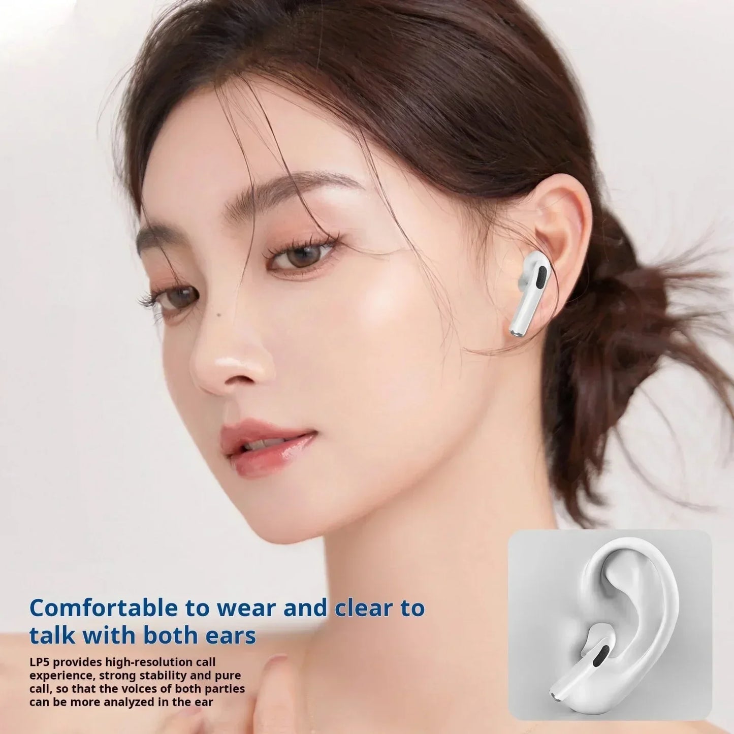 High-performance wireless Bluetooth headset - portable mini design, clear sound quality, long battery life, suitable for sports