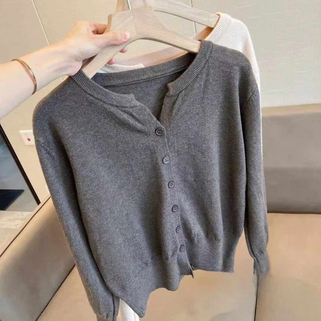 2025 New Fashion Women's Fleece Knit Loose Short Cashmere Sweater Round Neck Warm Korean Sle Casual Female Sweater Top Cloting SwiftNest