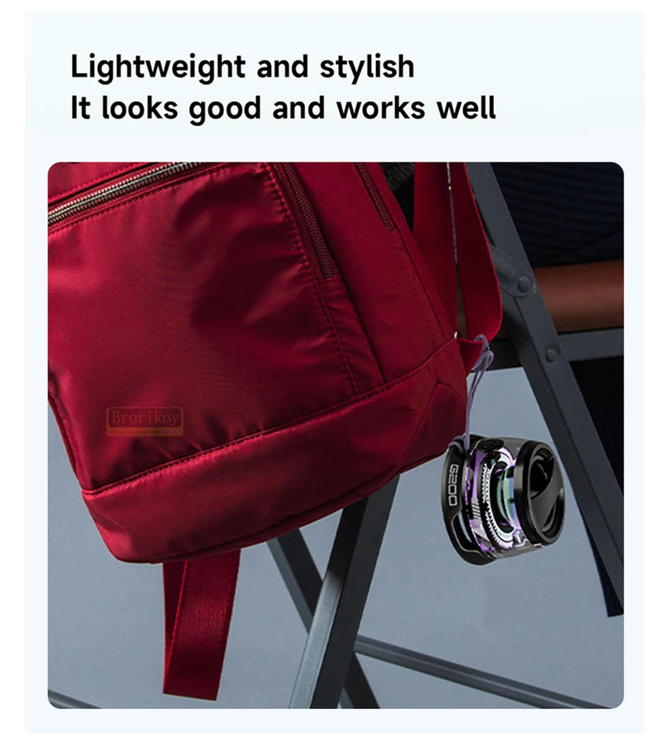 مكبر صوت صغير محمول بتقنية البلوتوث 5.3، مكبر صوت مغناطيسي صغير، صندوق صوت، تشغيل لمدة 7 ساعات، حامل هاتف للكمبيوتر الشخصي، شاومي، هواوي