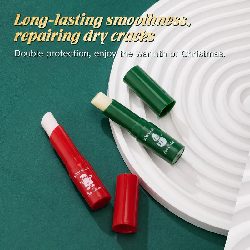 Christmas Moisturizing Gift Set - Hand Cream and Lip Balm, Hydrating Skin Care, Festive Present for Her, Family & Friends