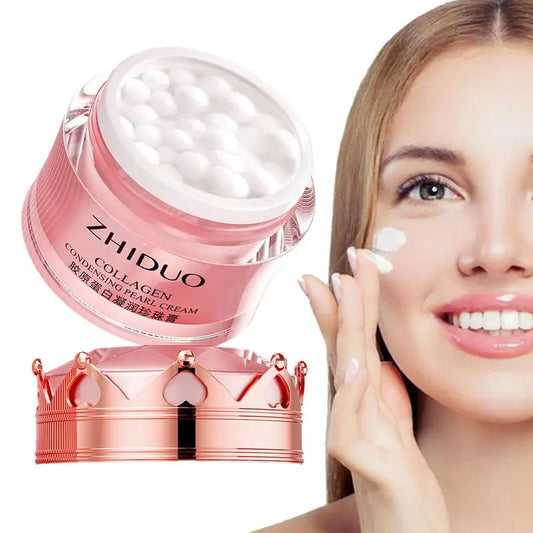 Collagen Moisturizing Pearl Cream Facial Moisturizer Face Care Product Deep Moisturizing Skin Softening Moisturizing Cream